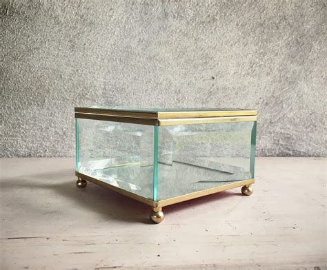 metal glass display box|keepsake glass display box.